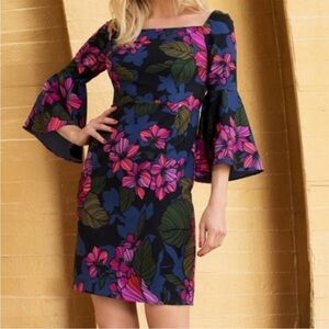 Trina Turk Miley Bell Sleeves Floral Dress